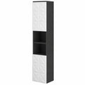 Badschrank – 30 × 189.5 cm, Schwarz