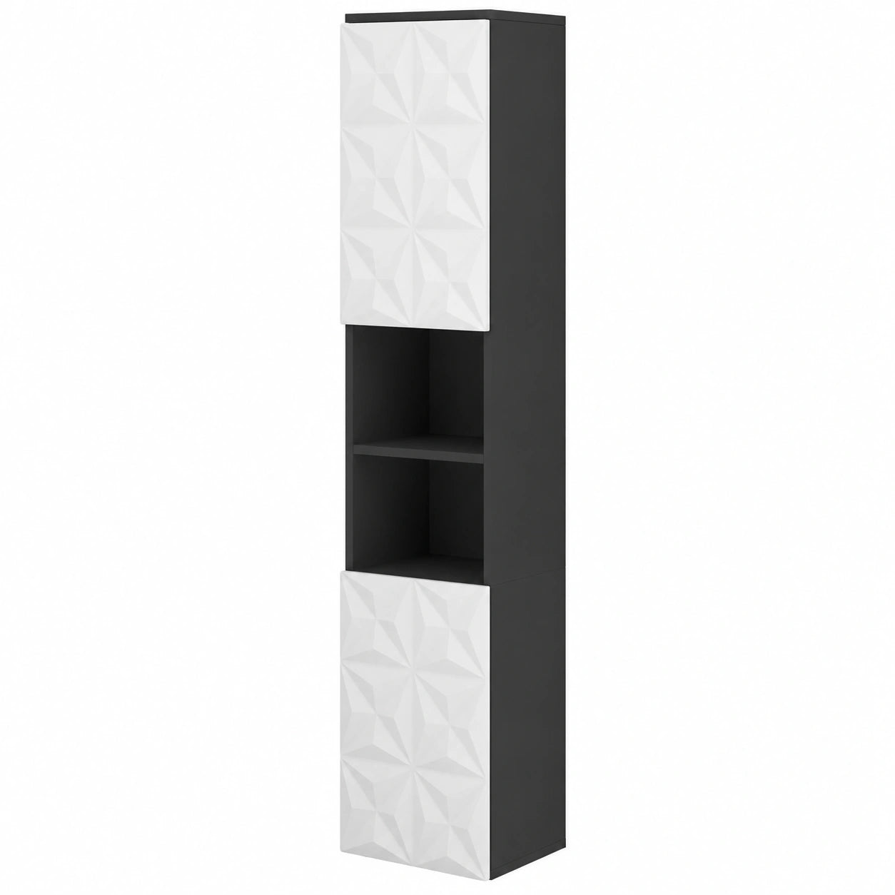 Badschrank – 30 × 189.5 cm, Schwarz