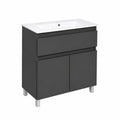 Unterschrank – 80 cm, hängend, Grau, für Badezimmer