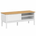 Bank – 115 × 40 × 45 cm, mit Stauraum, mit Schubladen, aus Kiefernholz, für Wohnzimmer und Flur