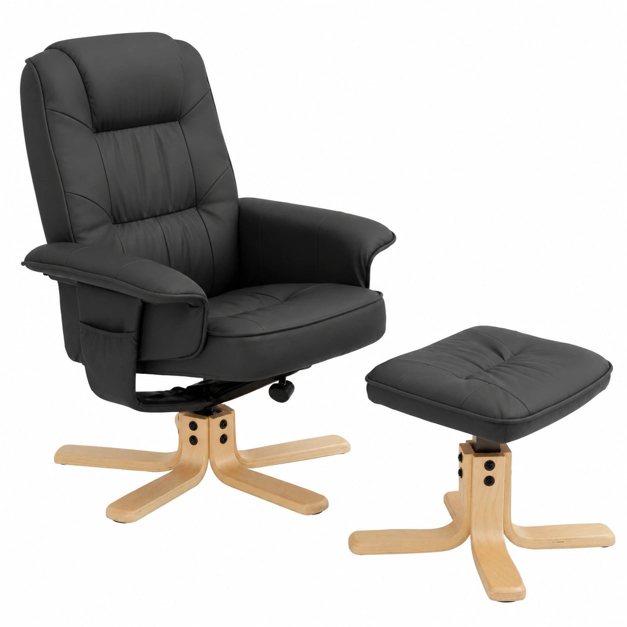 Relaxsessel – gepolstert, mit LED-Beleuchtung, Grau