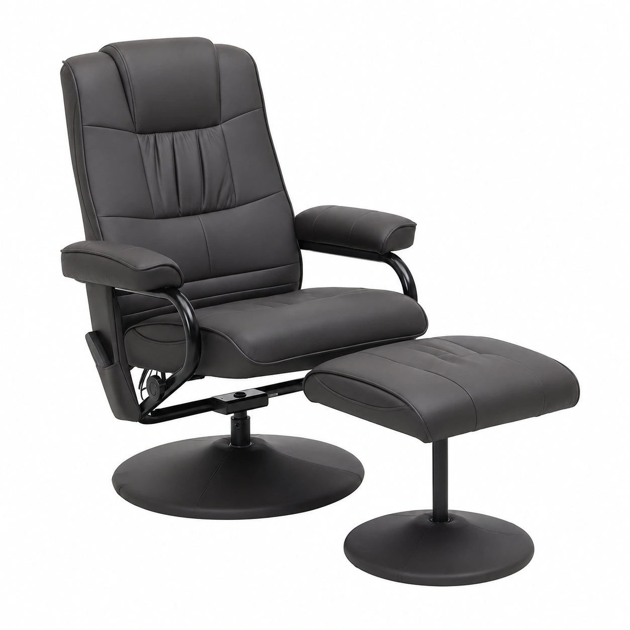 Relaxsessel – drehbar, aus Kunstleder, Braun, für Wohnzimmer