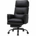 Bürostuhl – höhenverstellbar, aus Kunstleder, Schwarz
