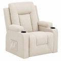 Relaxsessel – drehbar, aus Leinen, Beige, für Wohnzimmer