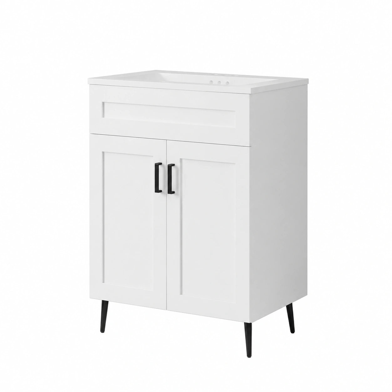 Unterschrank – 60 cm, freistehend, Weiß, für Badezimmer